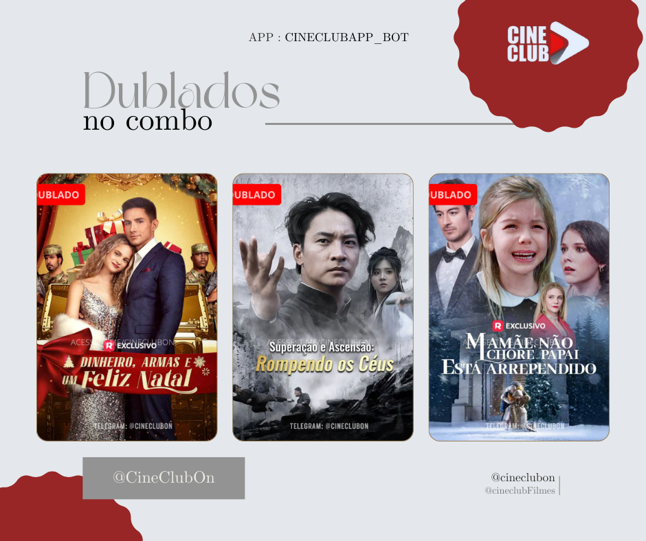 ESCOLHA ATÉ 3 REELS DUBLADOS E FORME SEU COMBO